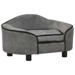 vidaXL Dog Sofa Plush Indoor Home Pet Supplies Dog Couch Sofa Multi Colours - grey