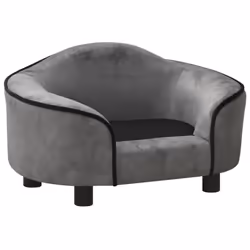 vidaXL Dog Sofa Plush Indoor Home Pet Supplies Dog Couch Sofa Multi Colours - grey