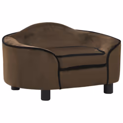 vidaXL Dog Sofa Plush Indoor Home Pet Supplies Dog Couch Sofa Multi Colours - brown