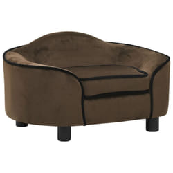 vidaXL Dog Sofa Plush Indoor Home Pet Supplies Dog Couch Sofa Multi Colours - brown