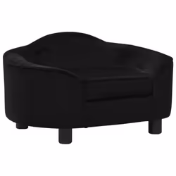 vidaXL Dog Sofa Plush Indoor Home Pet Supplies Dog Couch Sofa Multi Colours - black