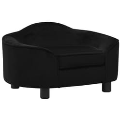 vidaXL Dog Sofa Plush Indoor Home Pet Supplies Dog Couch Sofa Multi Colours - black