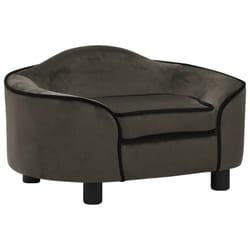 vidaXL Dog Sofa Plush Indoor Home Pet Supplies Dog Couch Sofa Multi Colours - dark grey
