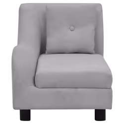 vidaXL Dog Sofa with Pillow Plush Home Indoor Pet Dog Couch Sofa Multi Colours - grey