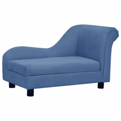 vidaXL Dog Sofa with Pillow Plush Home Indoor Pet Dog Couch Sofa Multi Colours - blue
