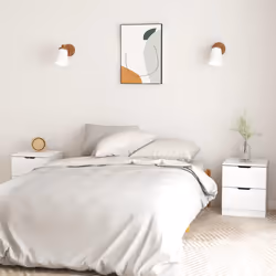 VidaXL 326724 nightstand/bedside table White - Additional view 2