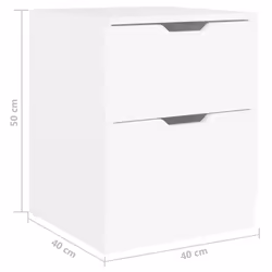 VidaXL 326724 nightstand/bedside table White - Additional view 7