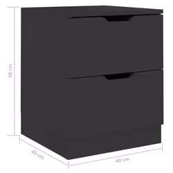 VidaXL 326726 nightstand/bedside table Black - Additional view 7