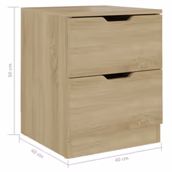 vidaXL Bedside Cabinet Sonoma Oak Engineered Wood Nightstand Storage Cabinet - Additional view 5