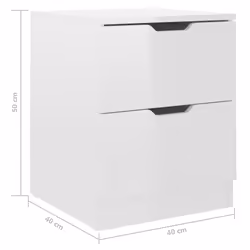 VidaXL 326736 nightstand/bedside table White - Additional view 7