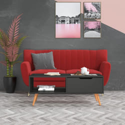 vidaXL Coffee Table Grey Engineered Wood Living Room Tea Accent Sofa Table