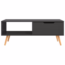 vidaXL Coffee Table Grey Engineered Wood Living Room Tea Accent Sofa Table