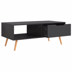 vidaXL Coffee Table Grey Engineered Wood Living Room Tea Accent Sofa Table - Additional view 4