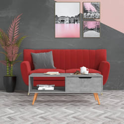 vidaXL Coffee Table Concrete Grey Engineered Wood Side Tea Accent Couch Table