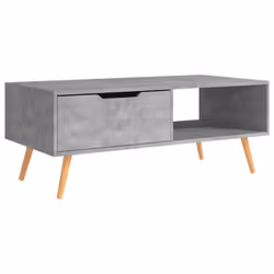 vidaXL Coffee Table Concrete Grey Engineered Wood Side Tea Accent Couch Table