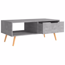 vidaXL Coffee Table Concrete Grey Engineered Wood Side Tea Accent Couch Table - Additional view 4