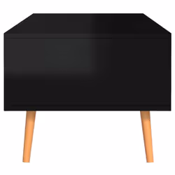 vidaXL Coffee Table High Gloss Black Engineered Wood Couch Tea Sofa Table - Additional view 5