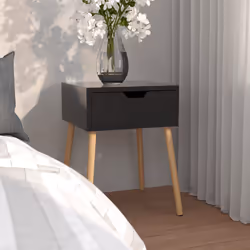 VidaXL 326809 nightstand/bedside table Black