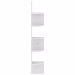 vidaXL Wall Corner Shelf White Engineered Wood Hanging Floating Wall Shelf
