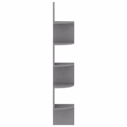 vidaXL Wall Corner Shelf Grey Engineered Wood Hanging Floating Wall Shelf