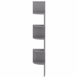 vidaXL Wall Corner Shelf Grey Engineered Wood Hanging Floating Wall Shelf - Additional view 4