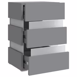 VidaXL 326842 nightstand/bedside table Grey - Additional view 7