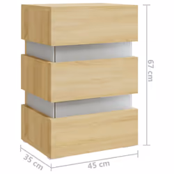 VidaXL 326843 nightstand/bedside table Oak - Additional view 8