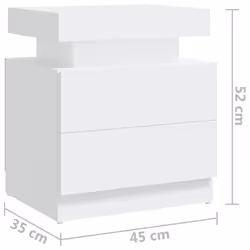 VidaXL 326849 nightstand/bedside table White - Additional view 7