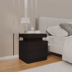VidaXL 326850 nightstand/bedside table Black - Additional view 2