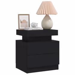 VidaXL 326850 nightstand/bedside table Black - Additional view 3