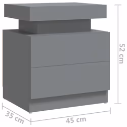 VidaXL 326851 nightstand/bedside table Grey - Additional view 7