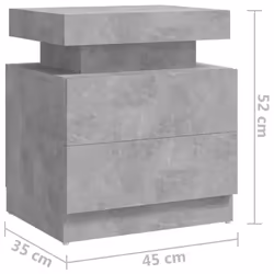 VidaXL 326853 nightstand/bedside table Concrete colour - Additional view 7