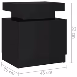 VidaXL 326856 nightstand/bedside table Black - Additional view 7