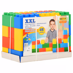 Polesie Wader Block Toys XXL 45 Pieces Stacking Blocks Building Brick Set
