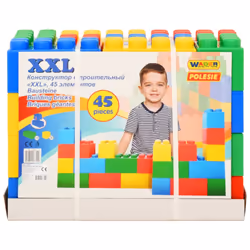 Polesie Wader Block Toys XXL 45 Pieces Stacking Blocks Building Brick Set