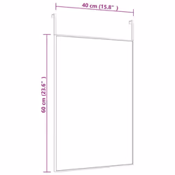 vidaXL Door Mirror Glass and Aluminium Hanging Mirror Black/Gold Multi Sizes - gold, 40 x 60 cm