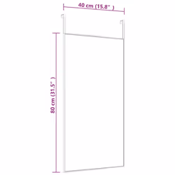 vidaXL Door Mirror Glass and Aluminium Hanging Mirror Black/Gold Multi Sizes - gold, 40 x 80 cm