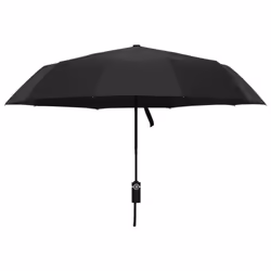 vidaXL Automatic Folding Umbrella Black Portable Rain Travel Camp Umbrella - Additional view 2