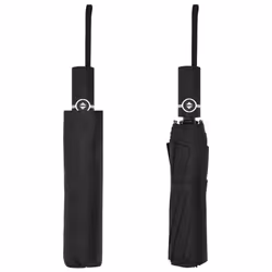 vidaXL Automatic Folding Umbrella Black Portable Rain Travel Camp Umbrella - Additional view 3