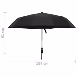 vidaXL Automatic Folding Umbrella Black Portable Rain Travel Camp Umbrella - Additional view 5