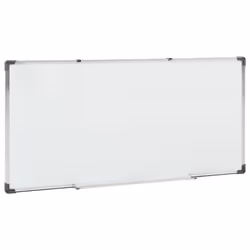 vidaXL Magnetic Whiteboard White Steel Presentation Supply Dry-Erase Board
