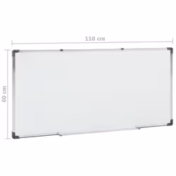 vidaXL Magnetic Whiteboard White Steel Presentation Supply Dry-Erase Board - Additional view 8