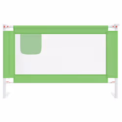 vidaXL Toddler Safety Bed Rail Green 120x25 cm Fabric Baby Cot Bed Protection