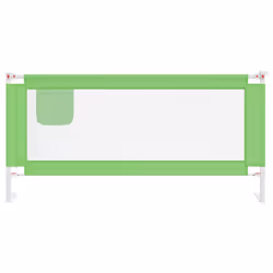 vidaXL Toddler Safety Bed Rail Green 190x25 cm Fabric Baby Cot Bed Protection