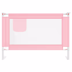 vidaXL Toddler Safety Bed Rail Pink 100x25 cm Fabric Baby Cot Bed Protection