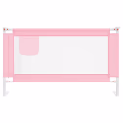 vidaXL Toddler Safety Bed Rail Pink 140x25 cm Fabric Baby Cot Bed Protection