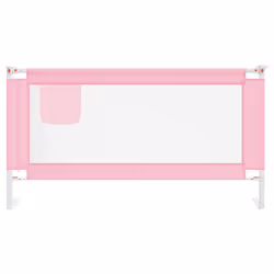 vidaXL Toddler Safety Bed Rail Pink 160x25 cm Fabric Baby Cot Bed Protection
