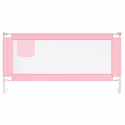 vidaXL Toddler Safety Bed Rail Pink 180x25 cm Fabric Baby Cot Bed Protection