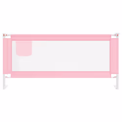 vidaXL Toddler Safety Bed Rail Pink 200x25 cm Fabric Baby Cot Bed Protection