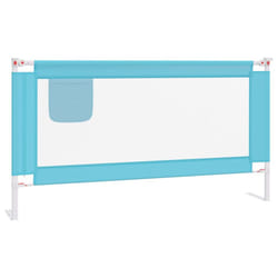 vidaXL Toddler Safety Bed Rail Blue 160x25 cm Fabric Baby Cot Bed Protection